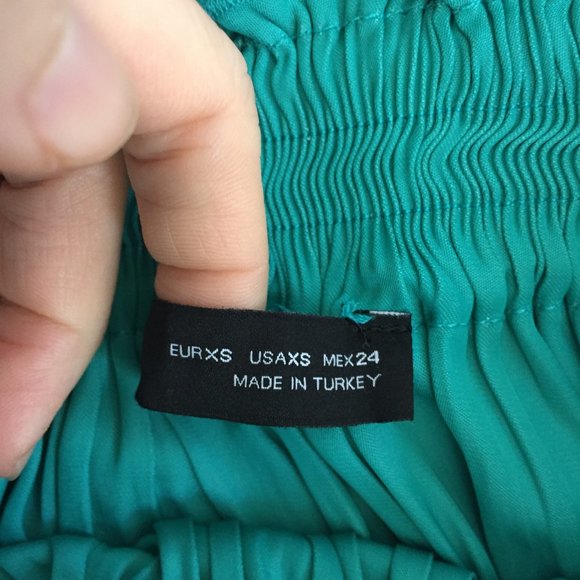 Zara Satin Maxi Skirt in Turquoise - Picture 8 of 12